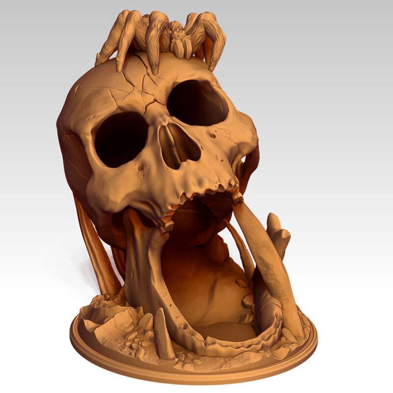 Desert's Rose Skull Dice Tower - Image 4