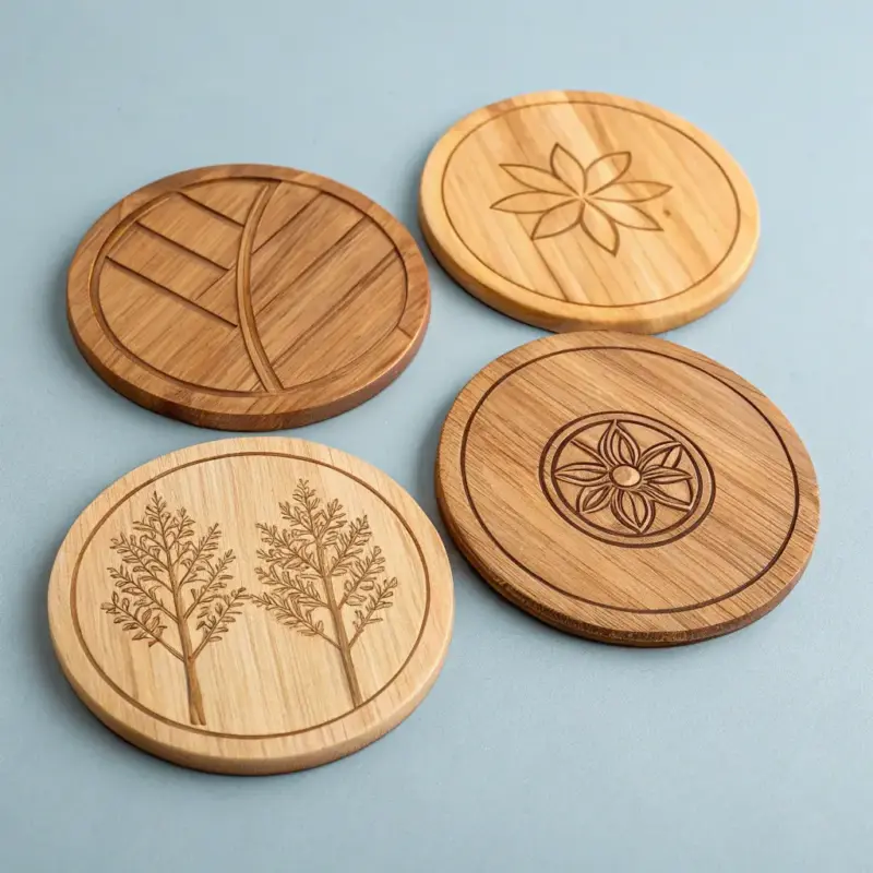 Monogrammed Wooden Coasters